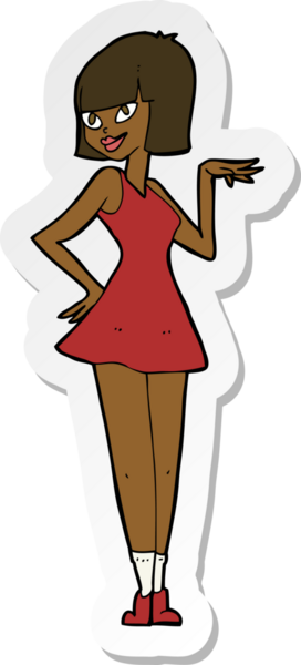 Bir insan tarafından çizilmiş güzel bir karikatür çıkartması.