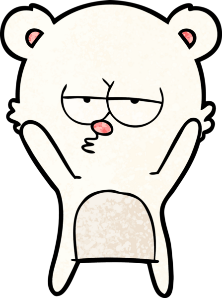 Bir insan tarafından çizilmiş kutup ayısı karikatürü