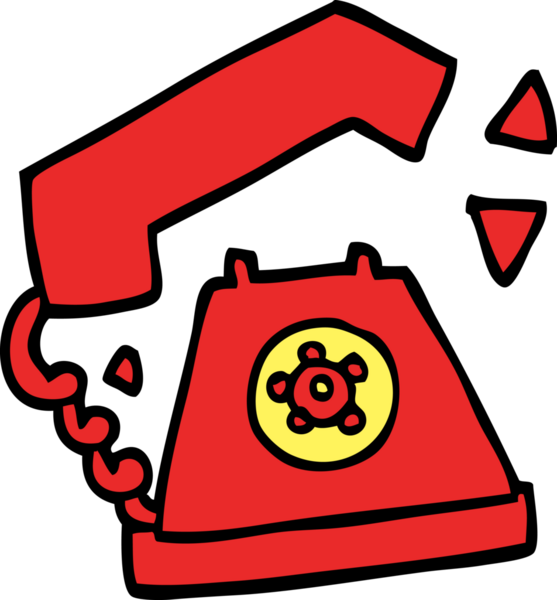 bir insan tarafından çizilmiş karalama retro telefon.