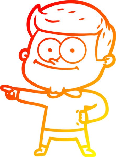 Bir insan tarafından çizilmiş mutlu bir adamın çizgi çizimi.