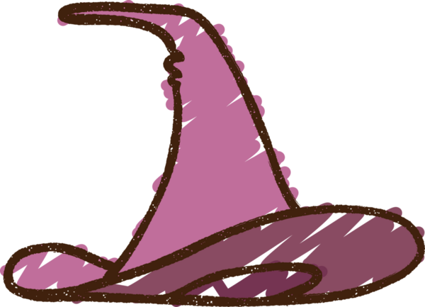 Bir insan tarafından çizilen Cadı Şapkası Tebeşiri