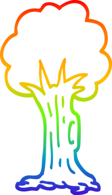 gökkuşağı gradyan çizgisi bir insan tarafından çizilmiş bir çizgi ağaç