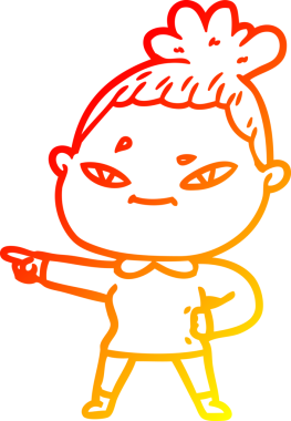 Bir insan tarafından çizilmiş bir karikatür kadın çizimi