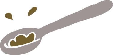 Bir insan tarafından çizilmiş yemek kepçesi.