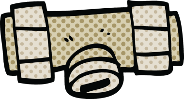 bir insan tarafından çizilmiş çizgi roman tarzı izolasyon vanası