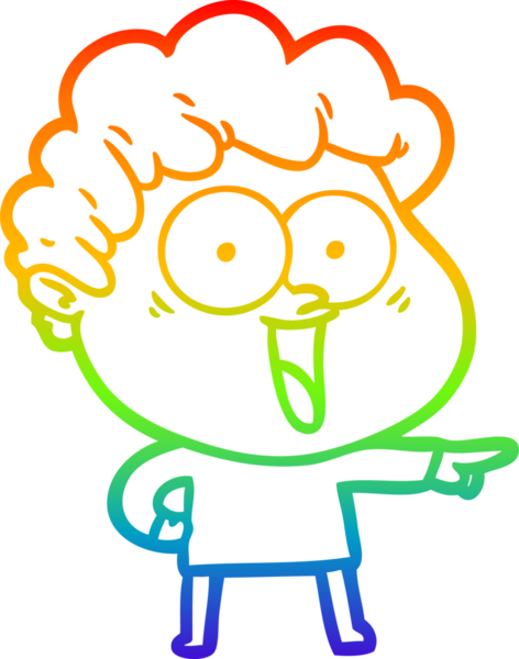 Bir insan tarafından çizilmiş mutlu bir adamın çizgi çizimi.