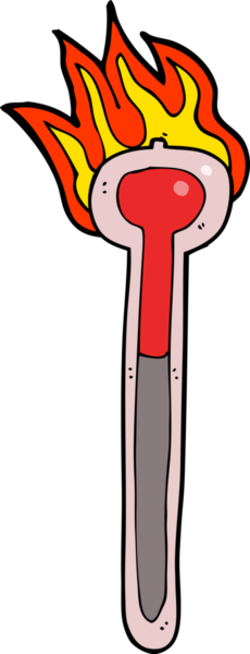 bir insan tarafından çizilmiş sıcak termometre.