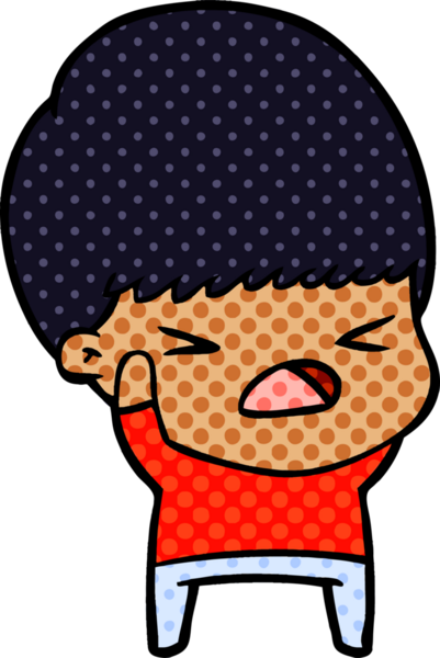 Çizgi film bir insan tarafından çizilmiş stresli adam