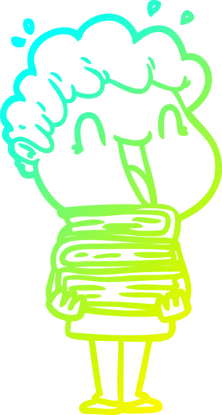 Bir insan tarafından çizilmiş mutlu bir adamın soğuk çizgi çizimi.