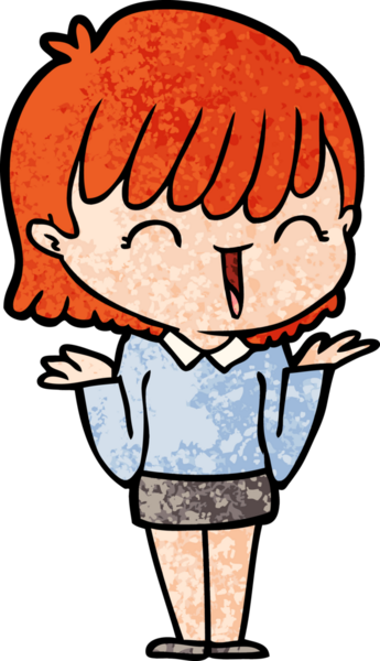 Bir insan tarafından çizilmiş karikatür kadın.