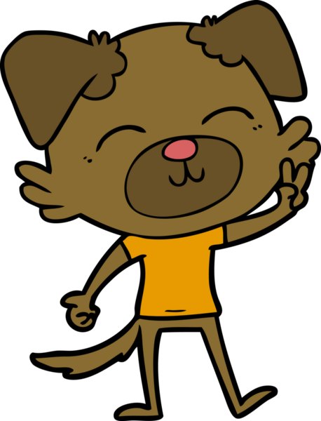 Bir insan tarafından çizilmiş çizgi film köpeği.