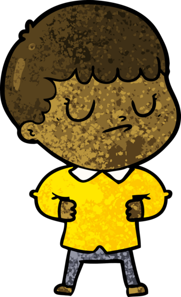 Bir insan tarafından çizilmiş huysuz çocuk çizgi filmi.