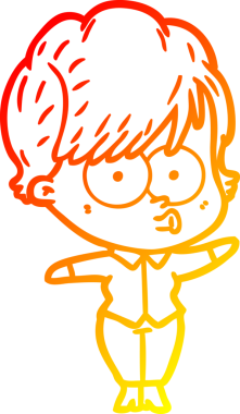 Bir insan tarafından çizilmiş bir karikatür kadın çizimi