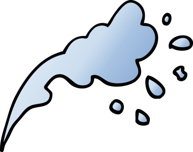 vektör gradyan çizim karikatür su sıçraması bir insan tarafından çizildi