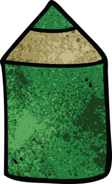 Bir insan tarafından çizilmiş karalama renkli kalem.