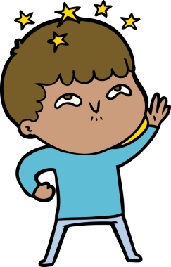 çizgi film bir insan tarafından çizilmiş hayret verici çocuk.