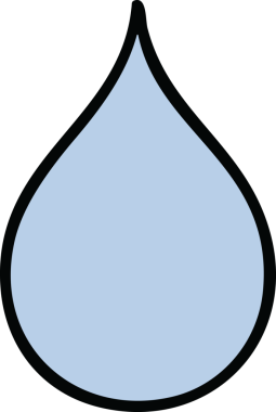 Bir insan tarafından çizilmiş garip bir çizgi film yağmur damlası.