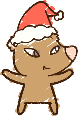 Bir insan tarafından çizilmiş Noel Ayısı Tebeşiri