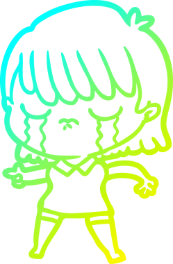 Bir insan tarafından çizilmiş ağlayan bir karikatür çizimi.