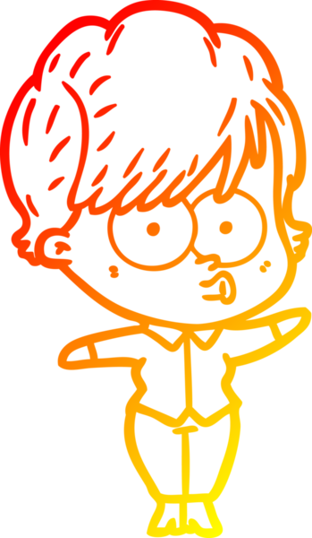 Bir insan tarafından çizilmiş bir karikatür kadın çizimi