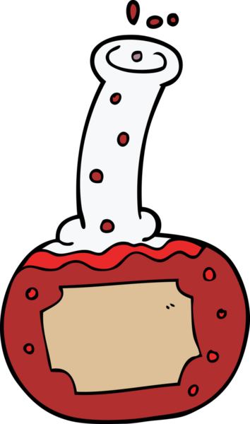 bir insan tarafından çizilmiş karikatür deney iksirleri.