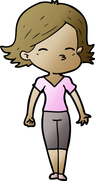 Bir insan tarafından çizilmiş karikatür kadın.