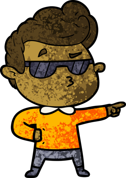 Bir insan tarafından çizilmiş havalı bir çizgi film.