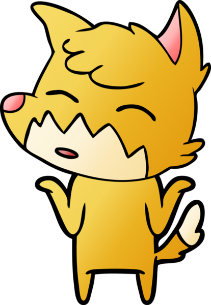 bir insan tarafından çizilmiş tilki çizgi filmi