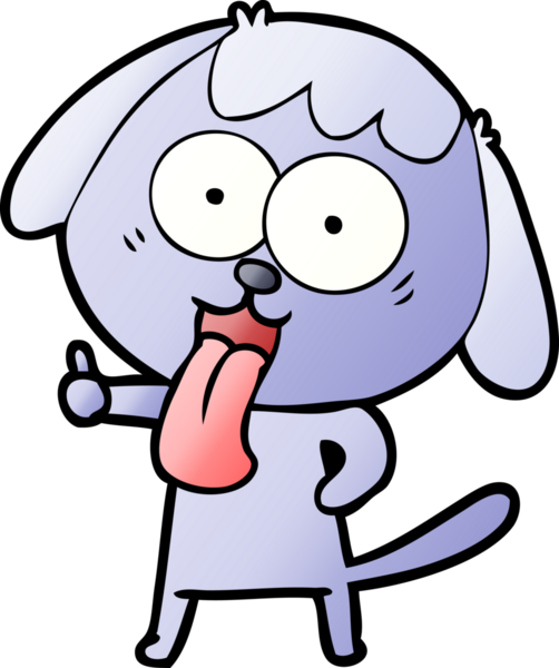 Bir insan tarafından çizilmiş şirin bir çizgi film köpeği.