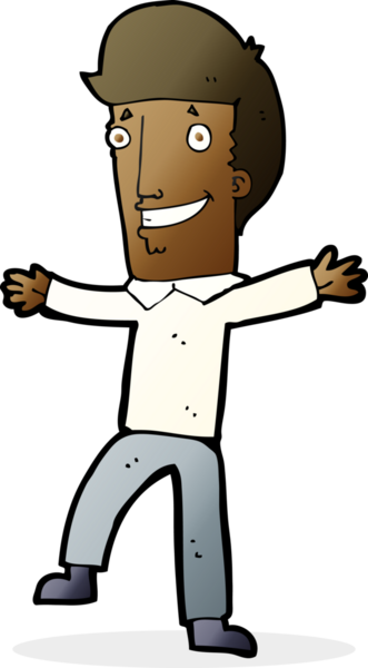 Bir insan tarafından çizilmiş mutlu bir adam.