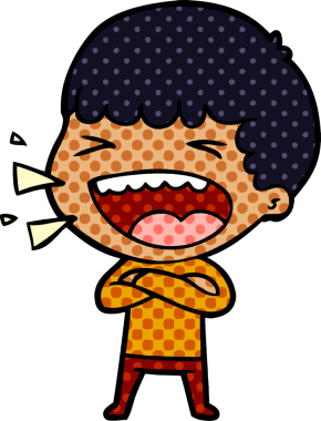 Bir insan tarafından çizilmiş gülen adam.