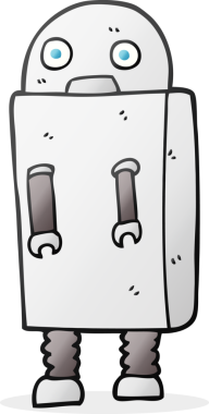 Bir insan tarafından çizilmiş serbest çizim robot.