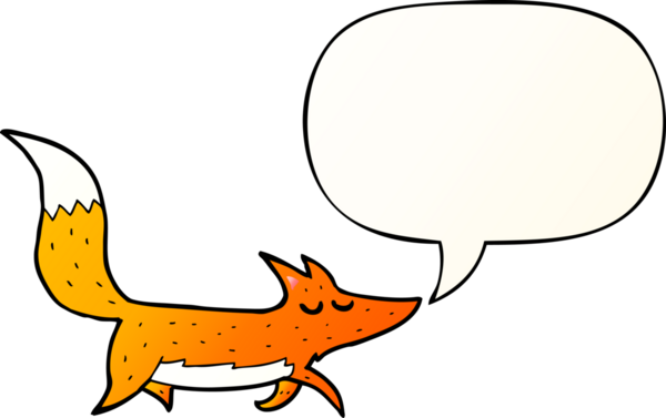 bir insan tarafından çizilmiş, konuşma baloncuklu çizgi film kurdu.