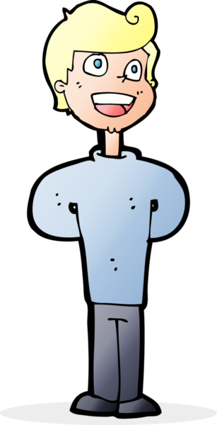 Bir insan tarafından çizilmiş mutlu bir adam.