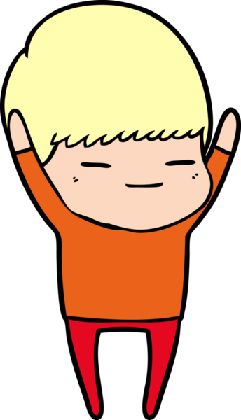 Bir insan tarafından çizilmiş kendini beğenmiş bir çocuk.