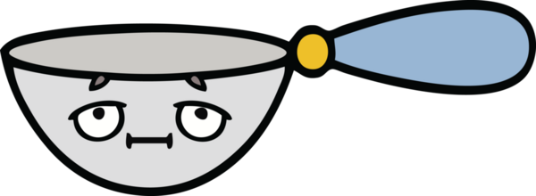 Bir insan tarafından çizilmiş bir kaşık karikatürü.