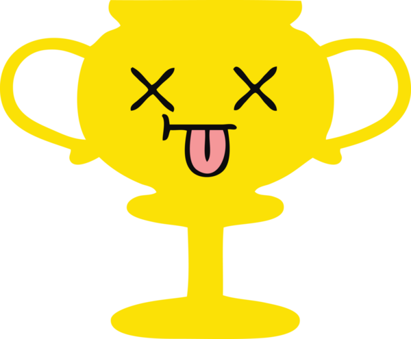 Bir insan tarafından çizilen kupanın düz renkli retro karikatürü