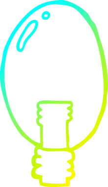 Bir insan tarafından çizilen elektrik ışığının soğuk gradyan çizgisi