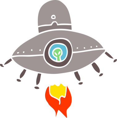 Bir insan tarafından çizilmiş uzaylı uzay gemisini karala