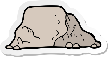 Bir insan tarafından çizilmiş karikatür taşının çıkartması.