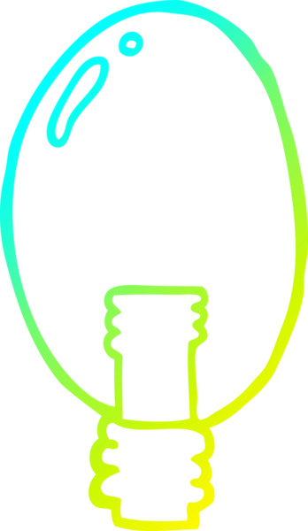 Bir insan tarafından çizilen elektrik ışığının soğuk gradyan çizgisi