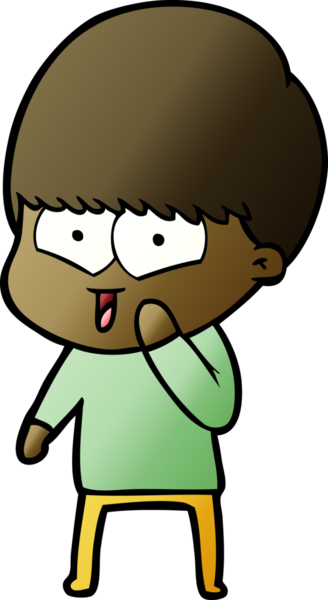 Bir insan tarafından çizilmiş mutlu çocuk çizgi filmi.