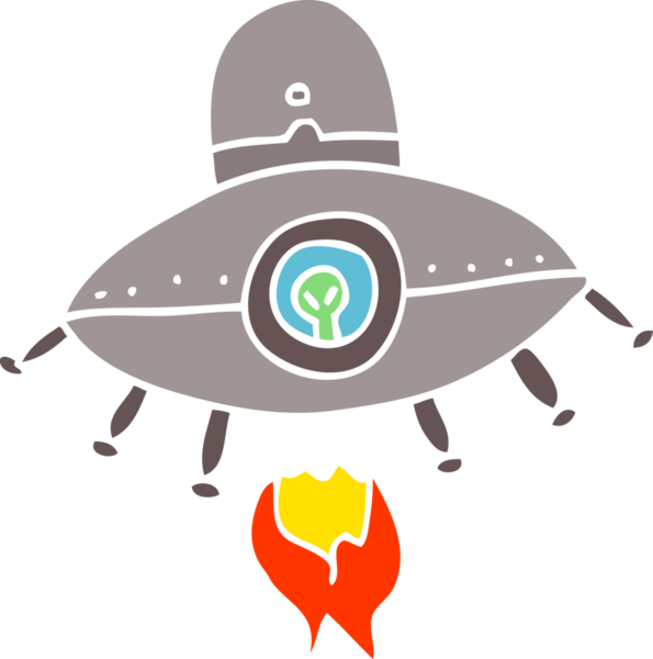 Bir insan tarafından çizilmiş uzaylı uzay gemisini karala