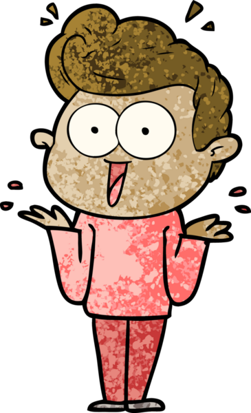 Bir insan tarafından çizilmiş karikatür adam omuz silkiyor.