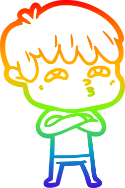 Gökkuşağı gradyanı çizimi Bir insan tarafından çizilmiş tuhaf bir çizgi