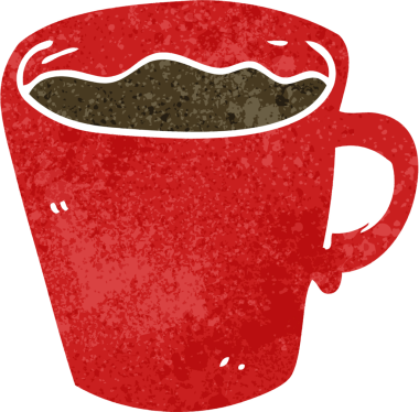 bir insan tarafından çizilmiş kahve fincanı.