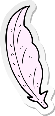 Bir insan tarafından çizilmiş bir karikatür tüyünün çıkartması.