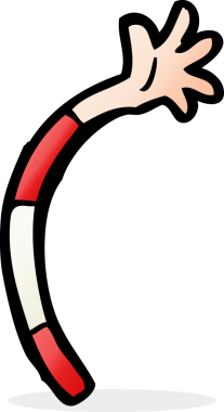 Bir insan tarafından çizilmiş çizgi film kolu