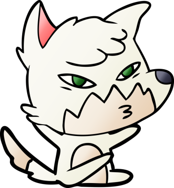 Bir insan tarafından çizilmiş akıllı çizgi film tilkisi.