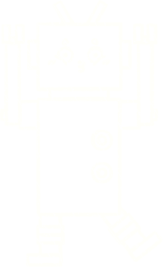 Bir insan tarafından çizilen Teslim Olan Robot Tebeşir Çizimi